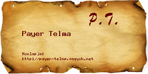 Payer Telma névjegykártya